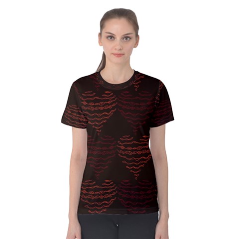 Heart Seamless Background Figure Women s Cotton Tee by Celenk