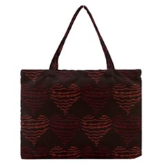 Heart Seamless Background Figure Zipper Medium Tote Bag by Celenk