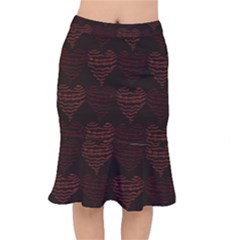 Heart Seamless Background Figure Mermaid Skirt by Celenk