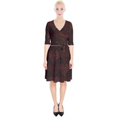 Heart Seamless Background Figure Wrap Up Cocktail Dress