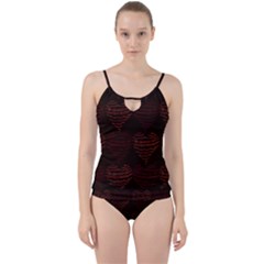 Heart Seamless Background Figure Cut Out Top Tankini Set by Celenk