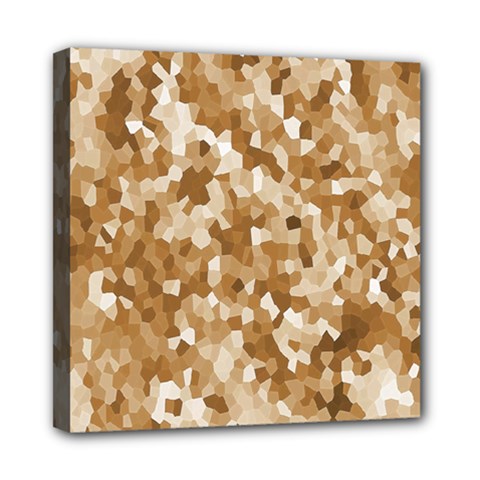 Texture Background Backdrop Brown Mini Canvas 8  X 8  by Celenk