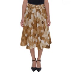 Texture Background Backdrop Brown Perfect Length Midi Skirt