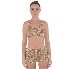 Texture Background Backdrop Brown Racerback Boyleg Bikini Set