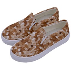 Texture Background Backdrop Brown Kids  Canvas Slip Ons