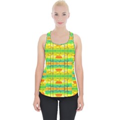 Birds Beach Sun Abstract Pattern Piece Up Tank Top by Celenk