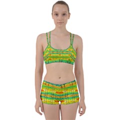 Birds Beach Sun Abstract Pattern Women s Sports Set