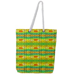 Birds Beach Sun Abstract Pattern Full Print Rope Handle Tote (large) by Celenk