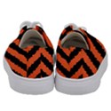 Black Orange Pattern Kids  Low Top Canvas Sneakers View4