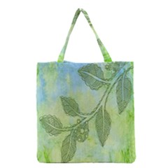 Green Leaves Background Scrapbook Grocery Tote Bag by Celenk