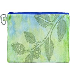 Green Leaves Background Scrapbook Canvas Cosmetic Bag (xxxl)