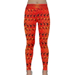 Texture Banner Hearts Flag Germany Classic Yoga Leggings by Celenk