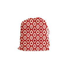 Ornate Christmas Decor Pattern Drawstring Pouches (small)  by patternstudio