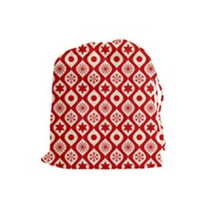 Ornate Christmas Decor Pattern Drawstring Pouches (large)  by patternstudio