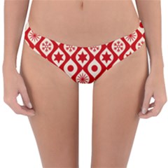 Ornate Christmas Decor Pattern Reversible Hipster Bikini Bottoms