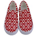 Ornate Christmas Decor Pattern Kids  Canvas Slip Ons View1