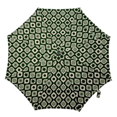 Green Ornate Christmas Pattern Hook Handle Umbrellas (medium) by patternstudio