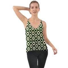 Green Ornate Christmas Pattern Cami