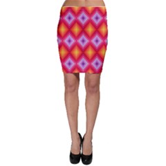 Texture Surface Orange Pink Bodycon Skirt by Celenk