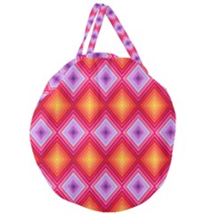 Texture Surface Orange Pink Giant Round Zipper Tote