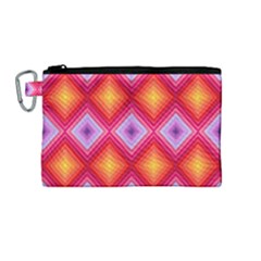 Texture Surface Orange Pink Canvas Cosmetic Bag (medium)