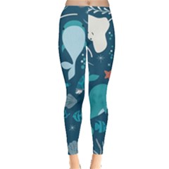 Cool Sea Life Pattern Leggings  by Bigfootshirtshop