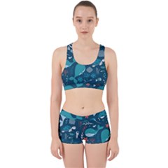 Cool Sea Life Pattern Work It Out Sports Bra Set