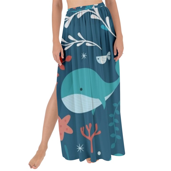 Cool Sea life Pattern Maxi Chiffon Tie-Up Sarong