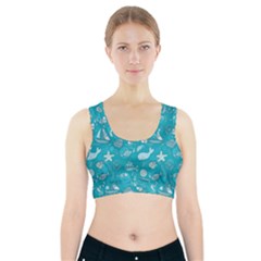 Fun Everyday Sea Life Sports Bra With Pocket by Bigfootshirtshop