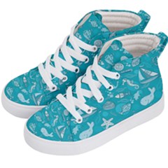 Fun Everyday Sea Life Kid s Hi-top Skate Sneakers