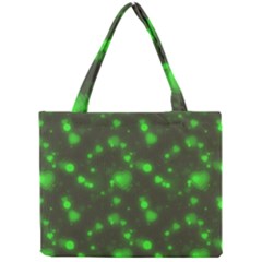 Neon Green Bubble Hearts Mini Tote Bag by PodArtist