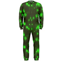 Neon Green Bubble Hearts Onepiece Jumpsuit (men)  by PodArtist