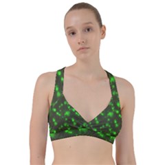 Neon Green Bubble Hearts Sweetheart Sports Bra by PodArtist