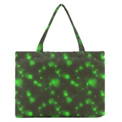 Neon Green Bubble Hearts Zipper Medium Tote Bag by PodArtist