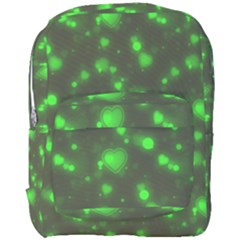 Neon Green Bubble Hearts Full Print Backpack