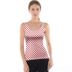 Sexy Red And White Polka Dot Tank Top by PodArtist