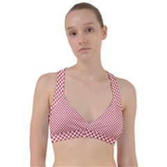 Sexy Red And White Polka Dot Sweetheart Sports Bra