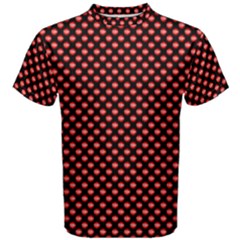 Sexy Red And Black Polka Dot Men s Cotton Tee by PodArtist