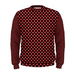 Sexy Red And Black Polka Dot Men s Sweatshirt by PodArtist