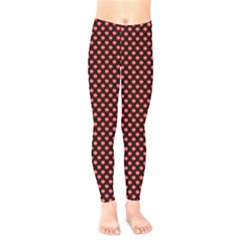 Sexy Red And Black Polka Dot Kids  Legging by PodArtist