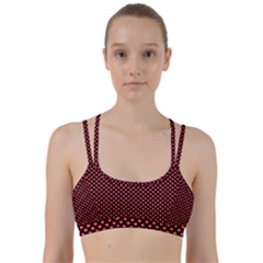 Sexy Red And Black Polka Dot Line Them Up Sports Bra by PodArtist