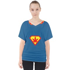 Super Dealer V-neck Dolman Drape Top