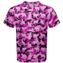 Hot Pink Catmouflage Camouflage Men s Cotton Tee by PodArtist