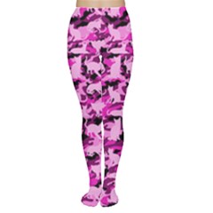 Hot Pink Catmouflage Camouflage Women s Tights by PodArtist