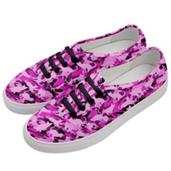 Hot Pink Catmouflage Camouflage Women s Classic Low Top Sneakers by PodArtist