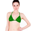 Bright Neon Green Catmouflage Bikini Top View1