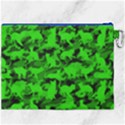 Bright Neon Green Catmouflage Canvas Cosmetic Bag (XXXL) View2