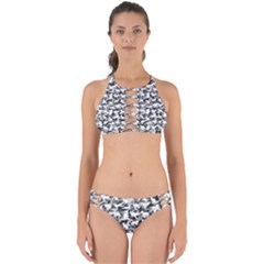 Black And White Catmouflage Camouflage Perfectly Cut Out Bikini Set