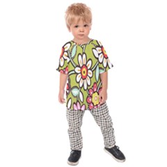 Flowers Fabrics Floral Design Kids Raglan Tee