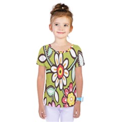 Flowers Fabrics Floral Design Kids  One Piece Tee